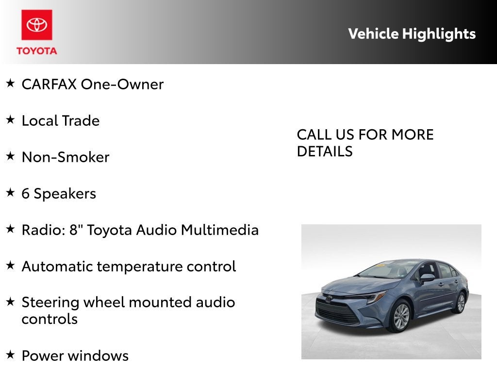 2026 Toyota Corolla Hybrid LE CERTIFIED