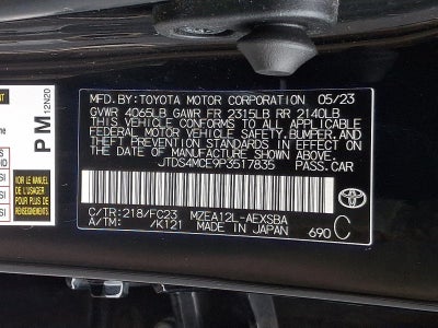 2023 Toyota Corolla SE CVT (Natl)