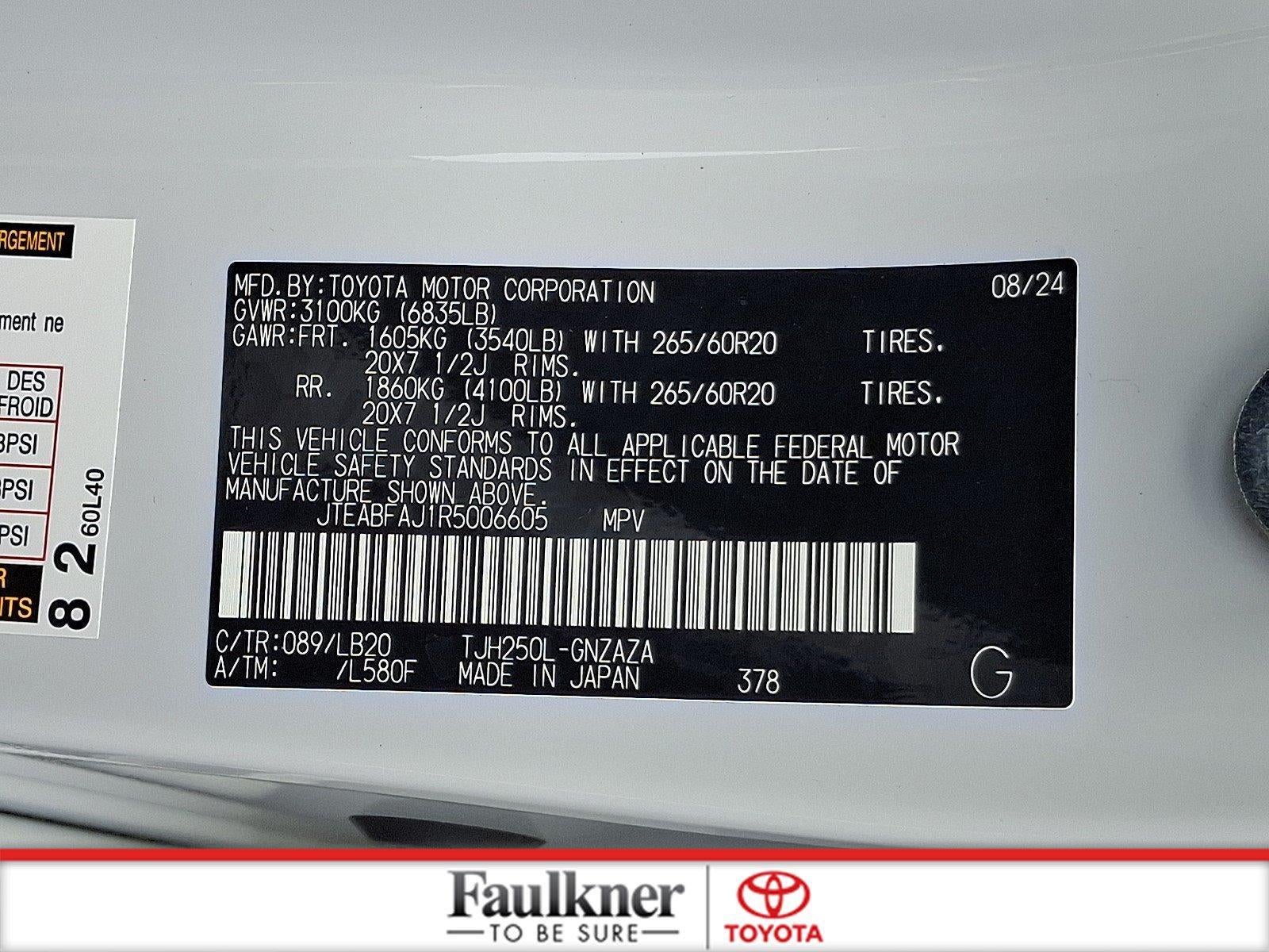 2024 Toyota Land Cruiser First Edition 4WD (Natl)