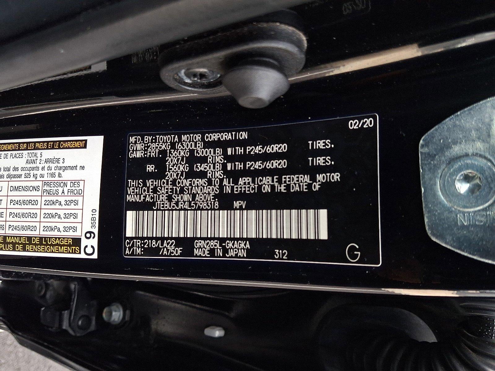 2020 Toyota 4Runner Limited 4WD (Natl)