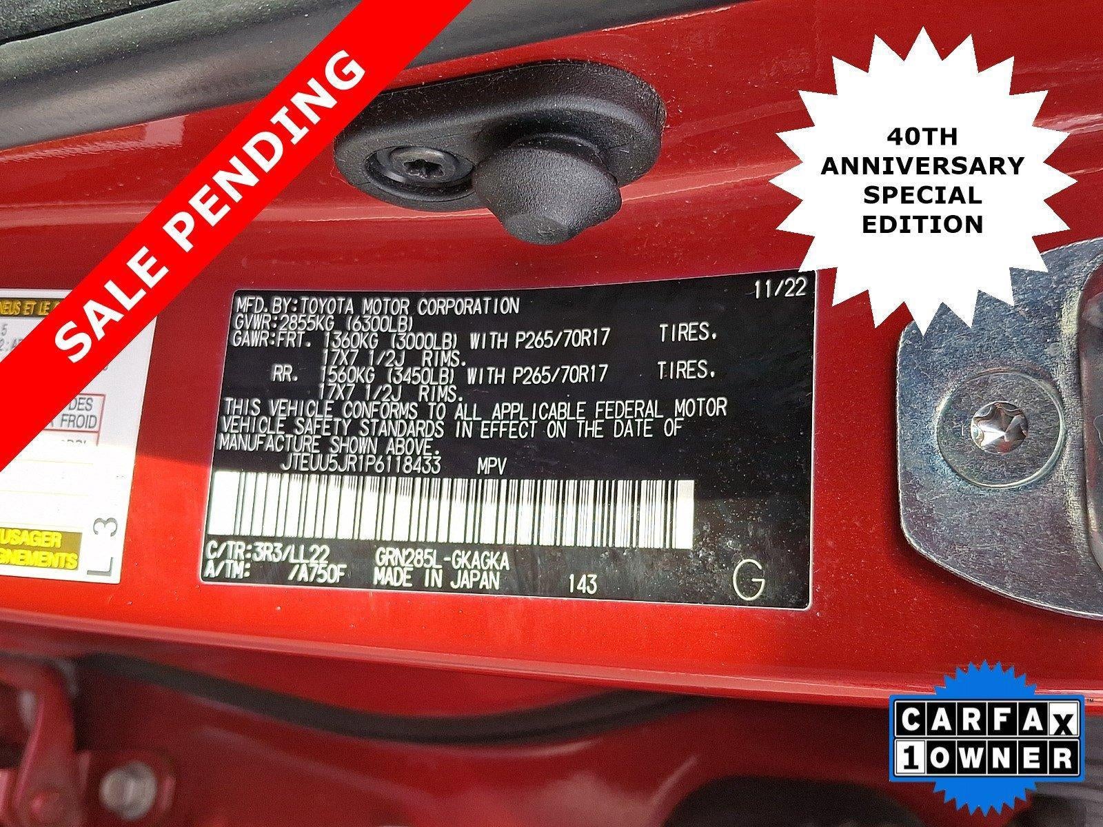 2023 Toyota 4Runner 40th Anniversary Special Edition 4WD (Natl)