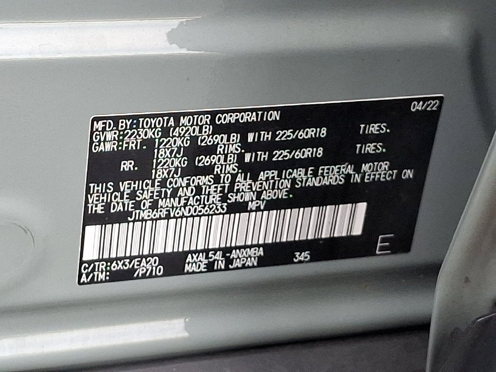 2022 Toyota RAV4 Hybrid XLE Premium CERTIFIED