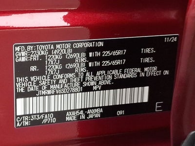 2025 Toyota RAV4 Hybrid XLE AWD (Natl)