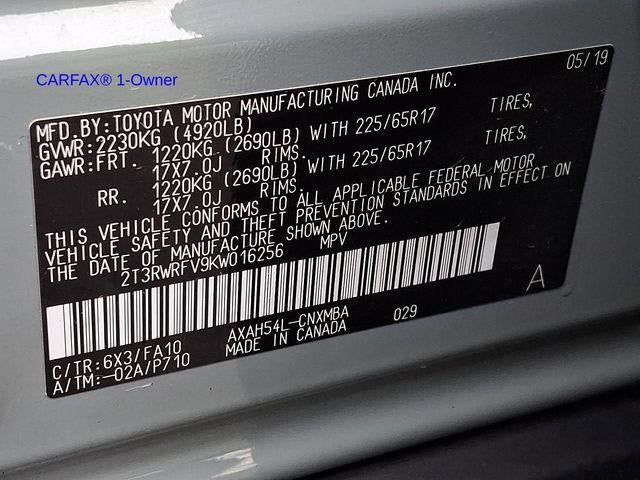 2019 Toyota RAV4 Hybrid XLE AWD (Natl)