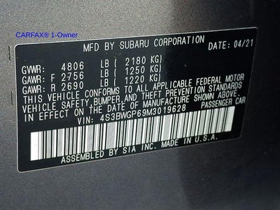 2021 Subaru Legacy Touring XT CVT