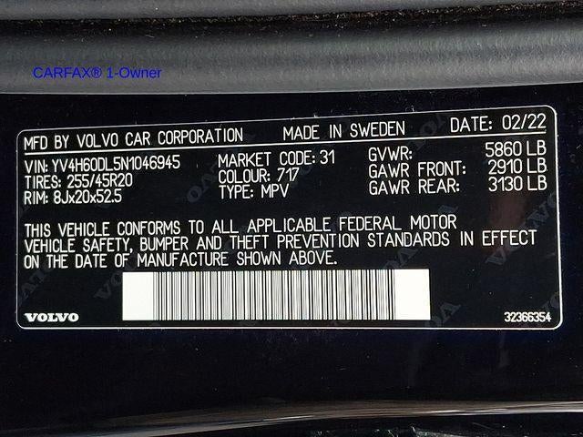 2022 Volvo XC60 Recharge Plug-In Hybrid T8 eAWD PHEV Inscription Extended Range