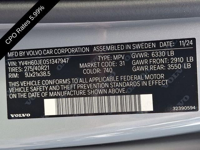 2025 Volvo XC90 Plug-In Hybrid T8 AWD Plus 6-Seater
