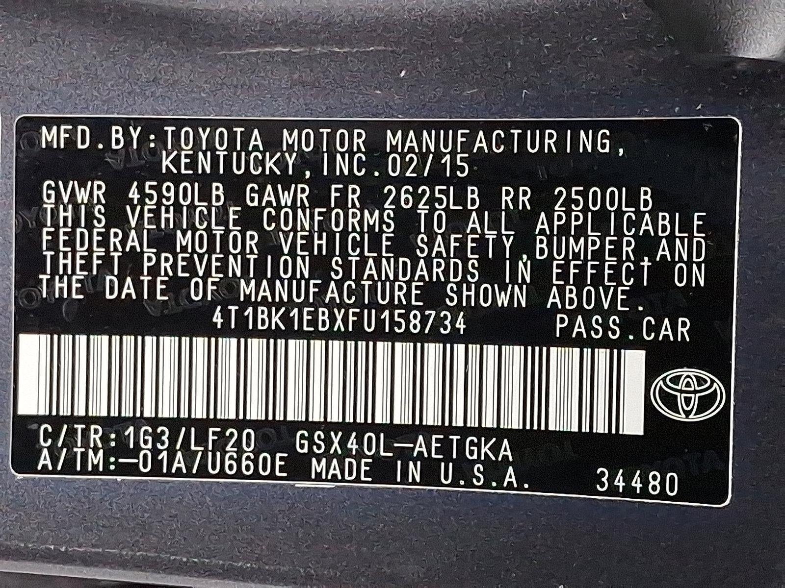 2015 Toyota Avalon 4dr Sdn XLE Premium (Natl)