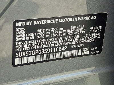 2025 BMW X3 30 xDrive Sports Activity Vehicle