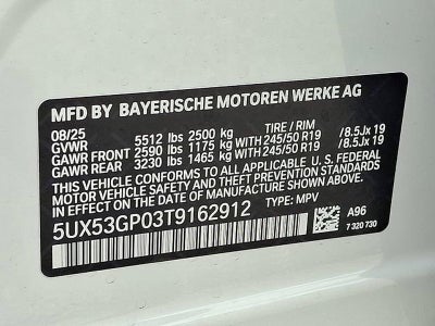 2026 BMW X3 30 xDrive Sports Activity Vehicle