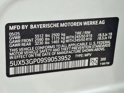 2025 BMW X3 30 xDrive Sports Activity Vehicle