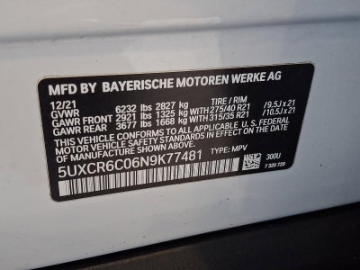 2022 BMW X5 xDrive40i Sports Activity Vehicle