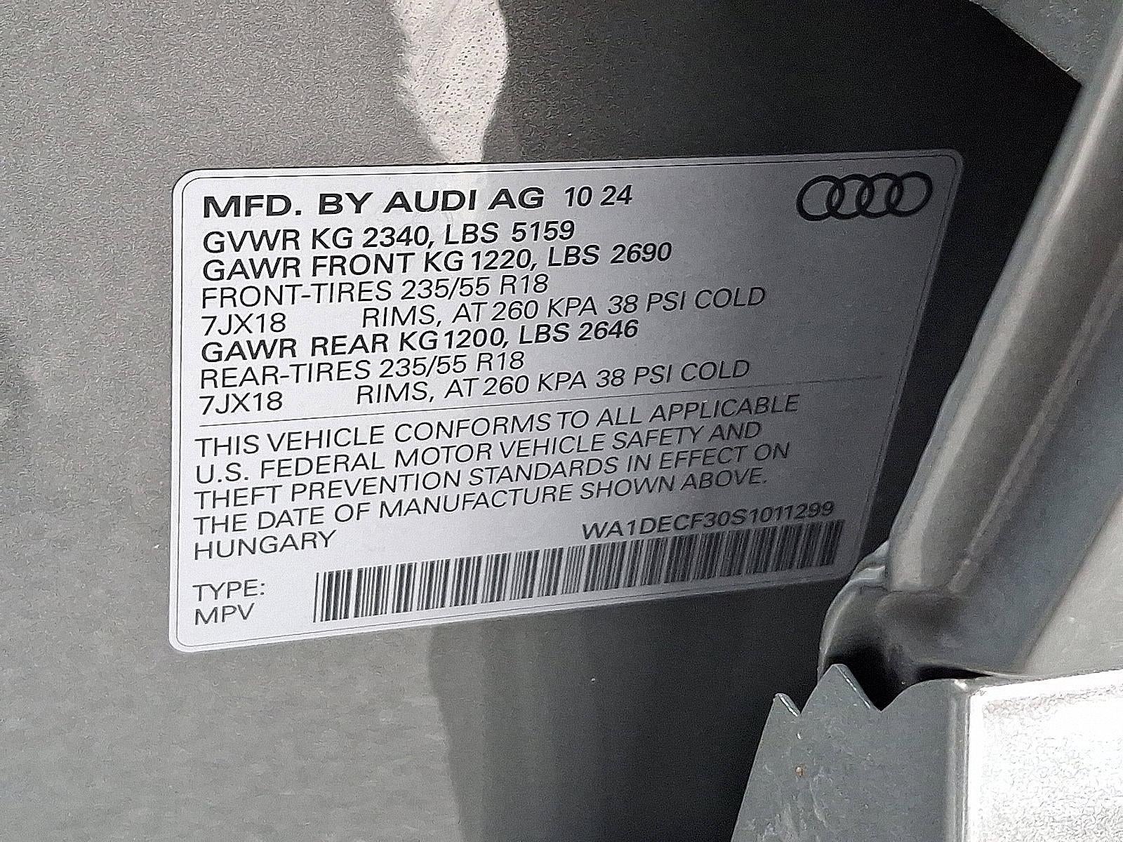 2025 Audi Q3 S line Premium 45 TFSI quattro