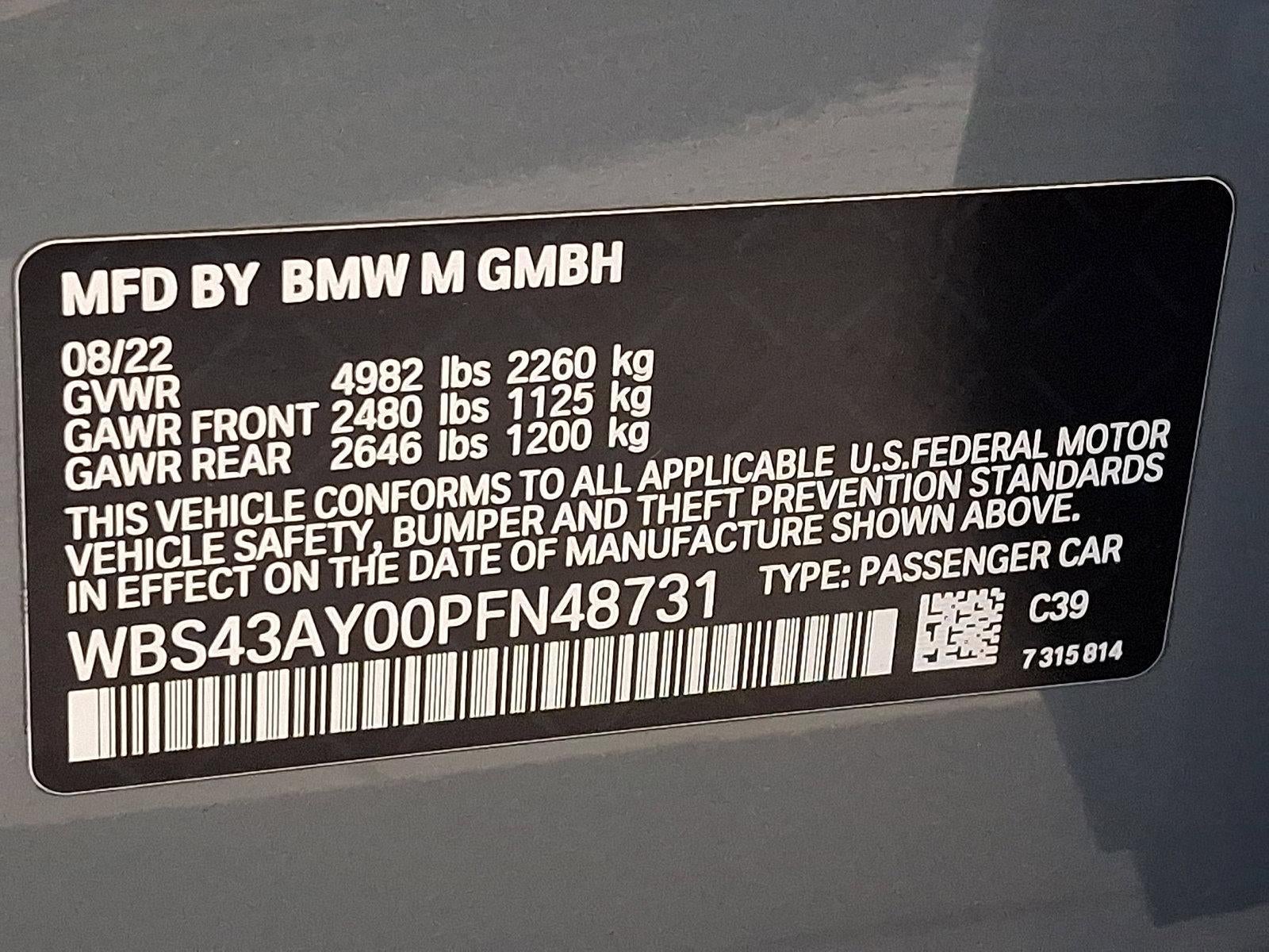 2023 BMW M3 M3 Competition xDrive Sedan