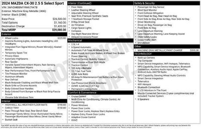 2024 Mazda Mazda CX-30 2.5 S Select Sport AWD