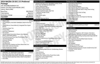 2024 Mazda Mazda CX-30 2.5 S Preferred Package AWD
