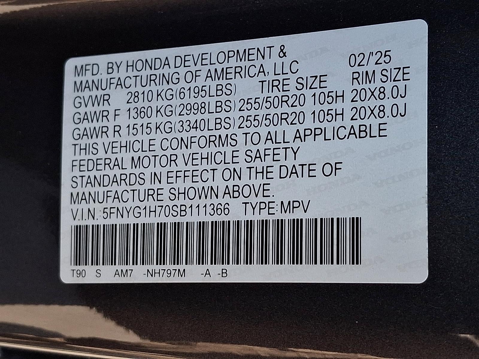 2025 Honda Pilot Touring AWD
