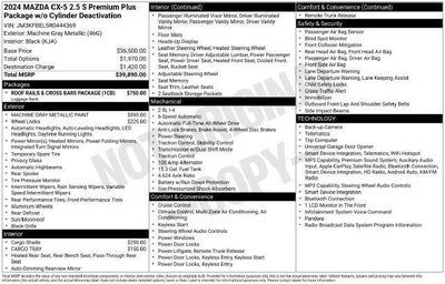 2024 Mazda Mazda CX-5 2.5 S Premium Plus Package AWD
