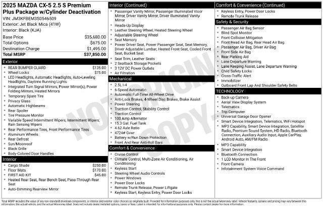2025 Mazda Mazda CX-5 2.5 S Premium Plus Package AWD