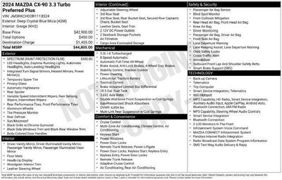 2024 Mazda Mazda CX-90 3.3 Turbo Preferred Plus AWD
