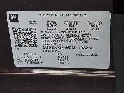 2021 Chevrolet Traverse AWD 1LT