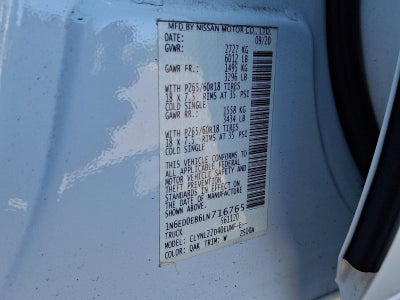 2020 Nissan Frontier Crew Cab 4x4 SV Auto