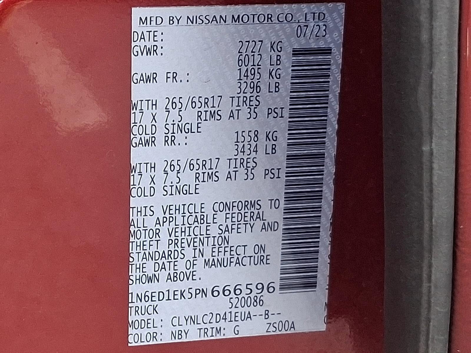 2023 Nissan Frontier Crew Cab SV