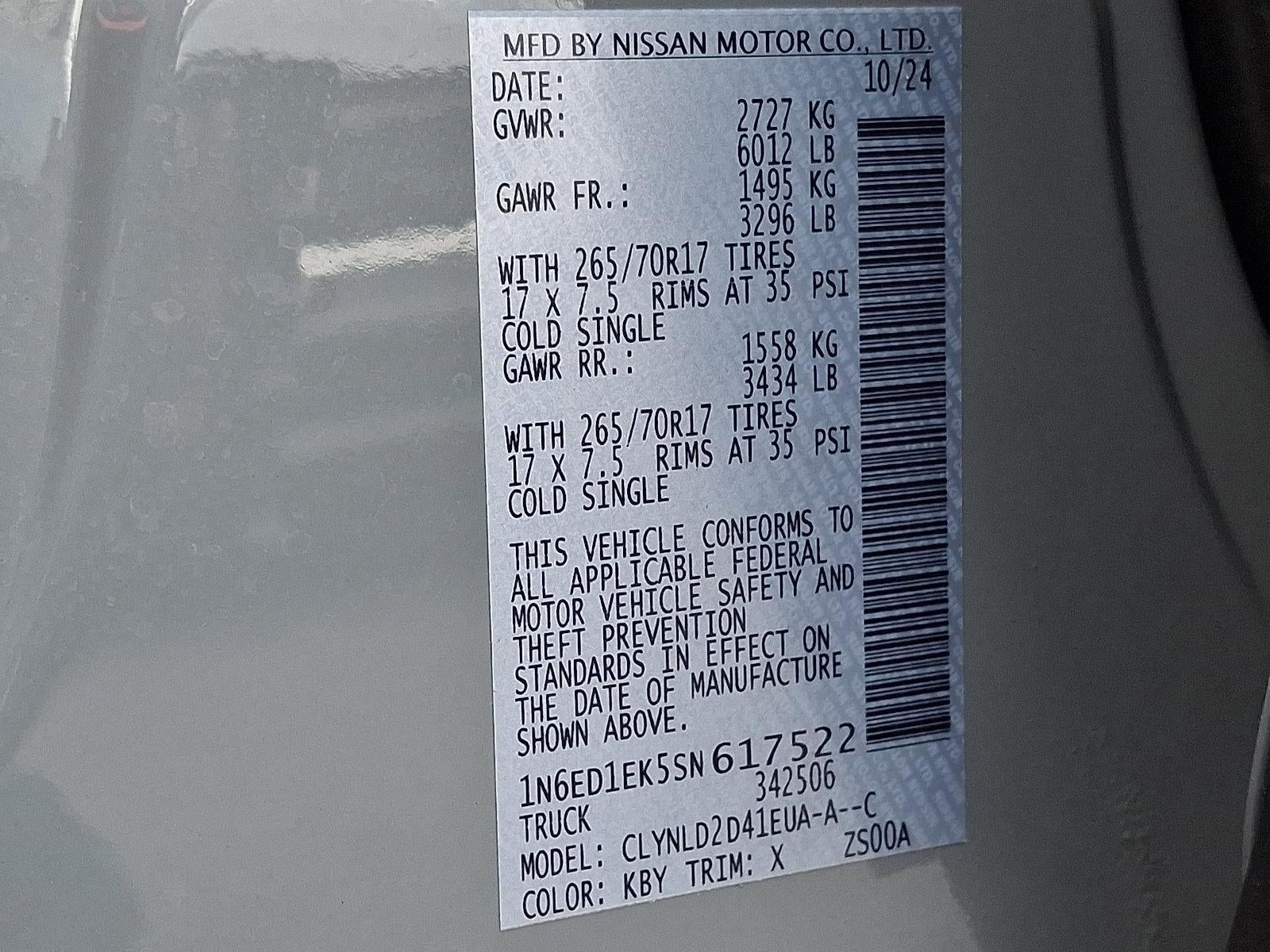 2025 Nissan Frontier Crew Cab PRO-4X®