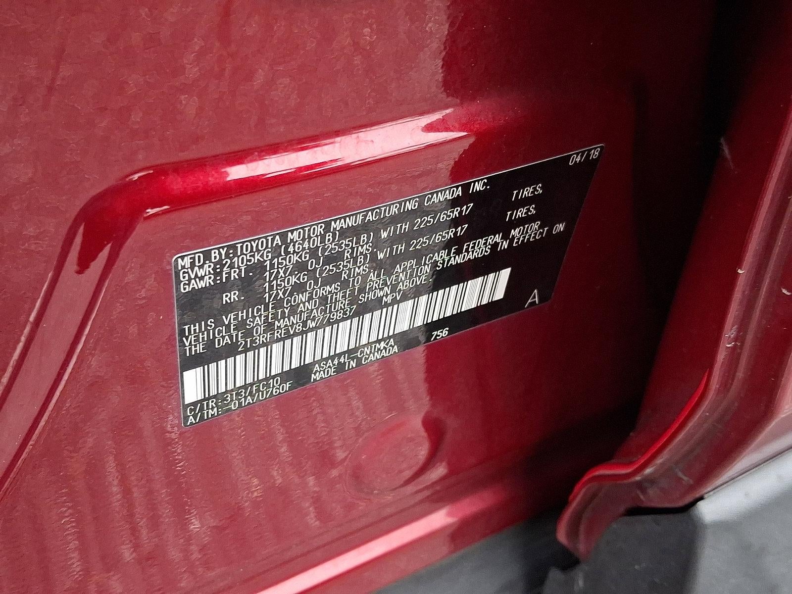 2018 Toyota RAV4 XLE AWD (Natl)