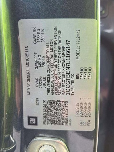 2020 Chevrolet Colorado 4WD Work Truck