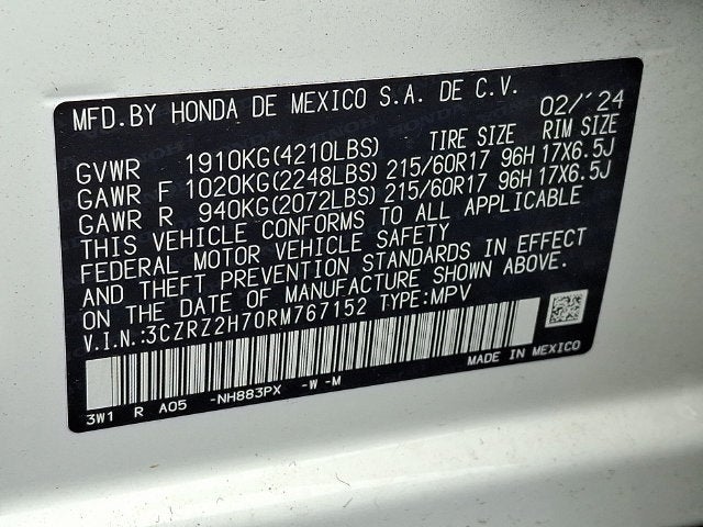 2024 Honda HR-V AWD EX-L
