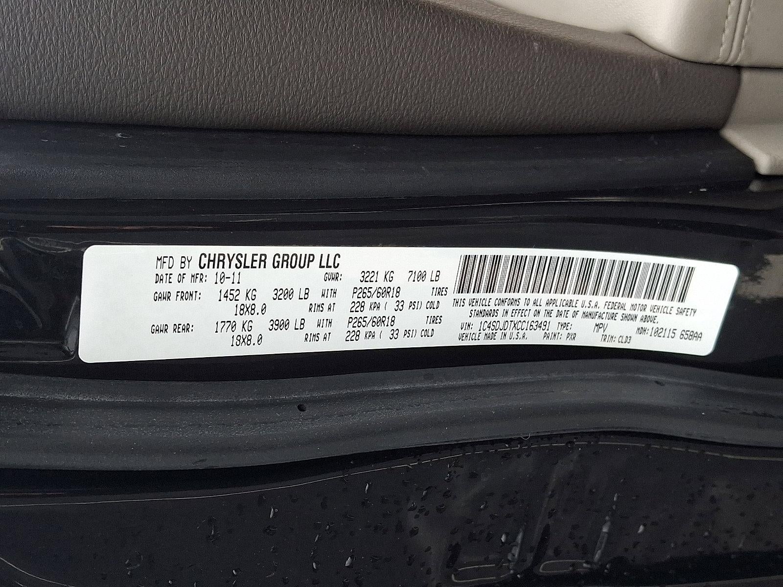 2012 Dodge Durango AWD 4dr Crew
