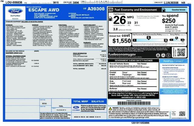 2020 Ford Escape Titanium AWD
