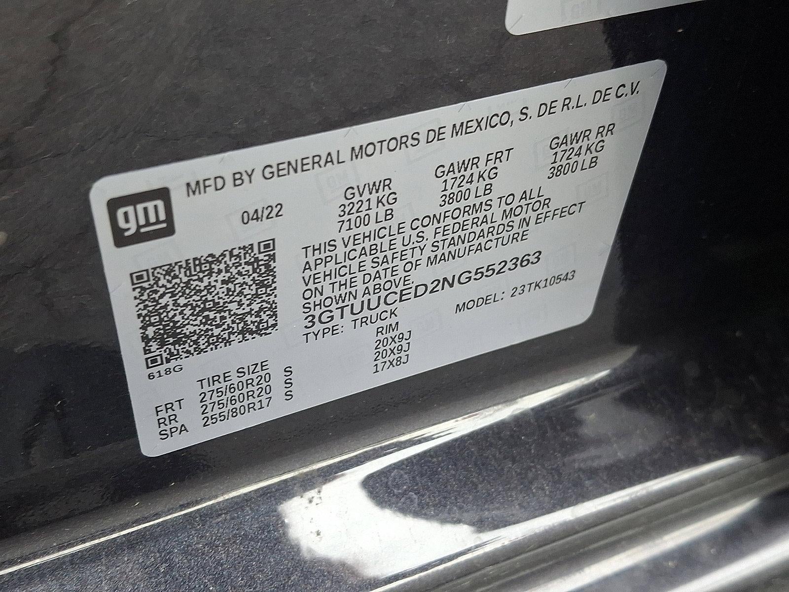 2022 GMC Sierra 1500 Crew Cab Short Box 4-Wheel Drive Elevation 3SB