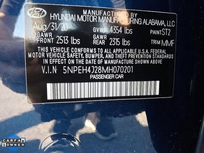 2021 Hyundai SONATA Limited