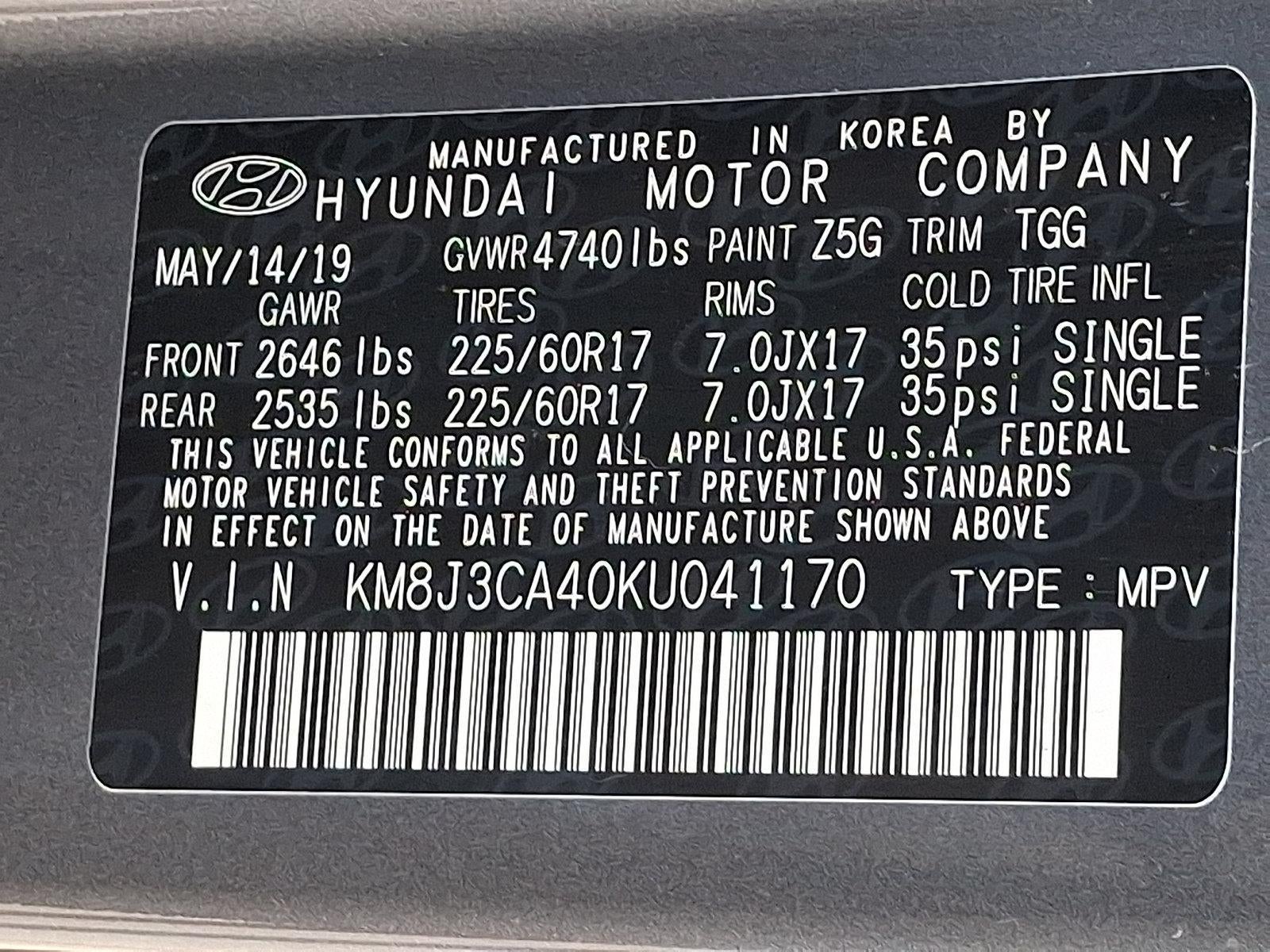 2019 Hyundai TUCSON Value
