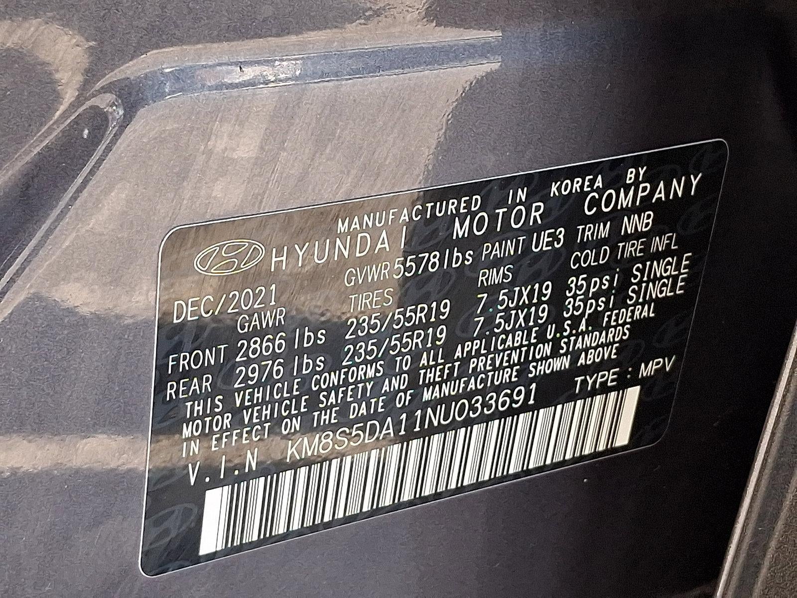 2022 Hyundai SANTA FE Hybrid Limited