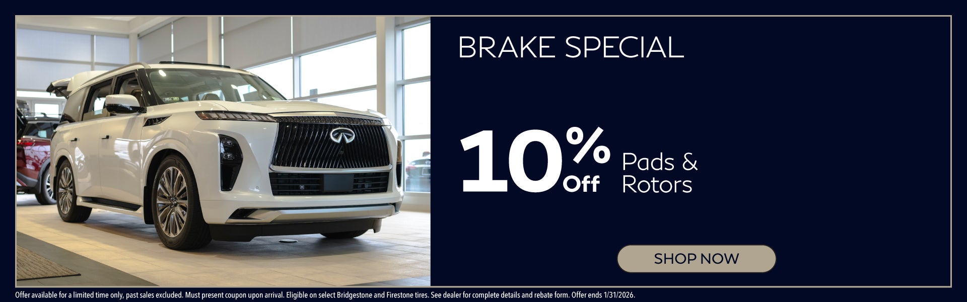 10% Off Pads and Rotors