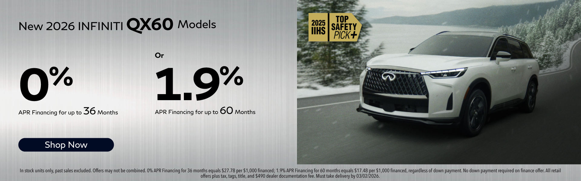 New 2026 INFINITI QX60 Models