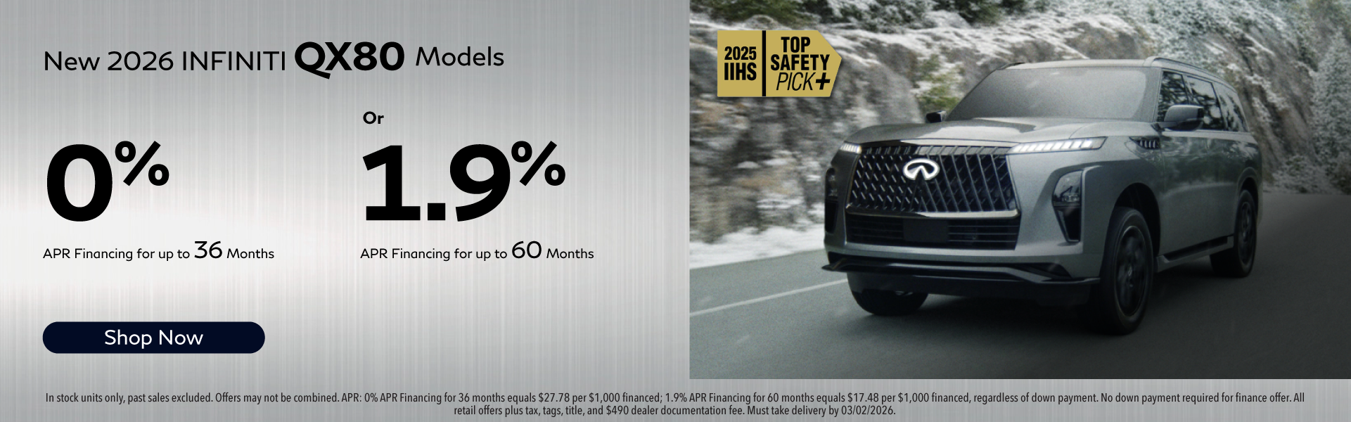 New 2026 INFINITI QX80 Models