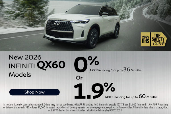 New 2026 INFINITI QX60 Models