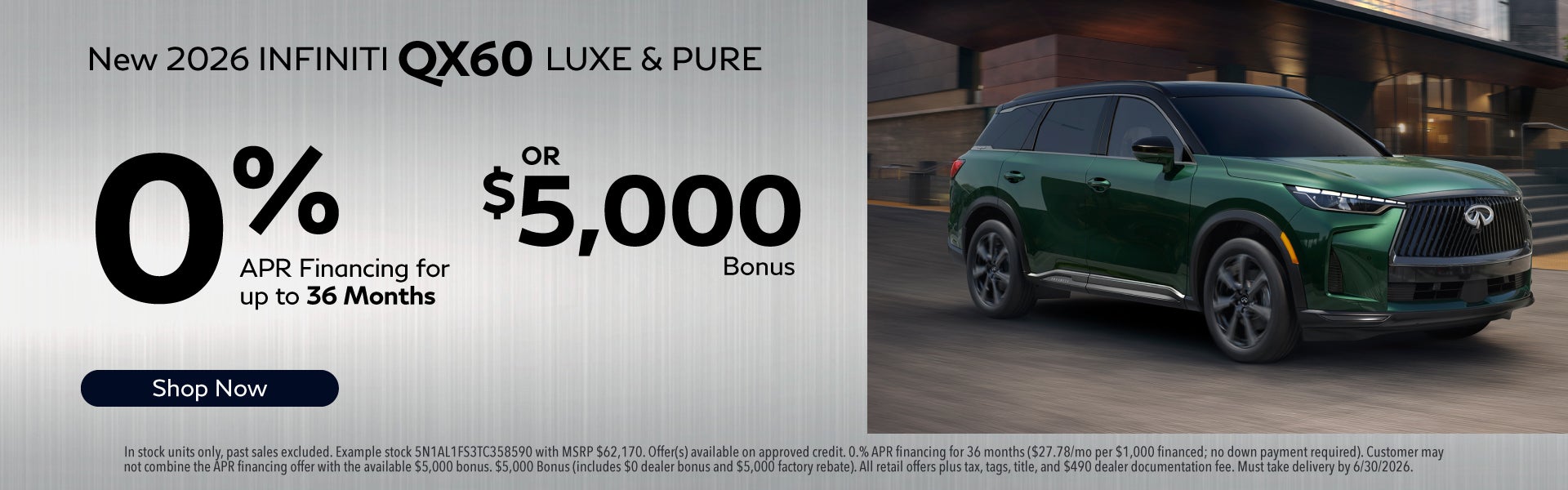 New 2026 Infiniti QX60 LUXE & PURE