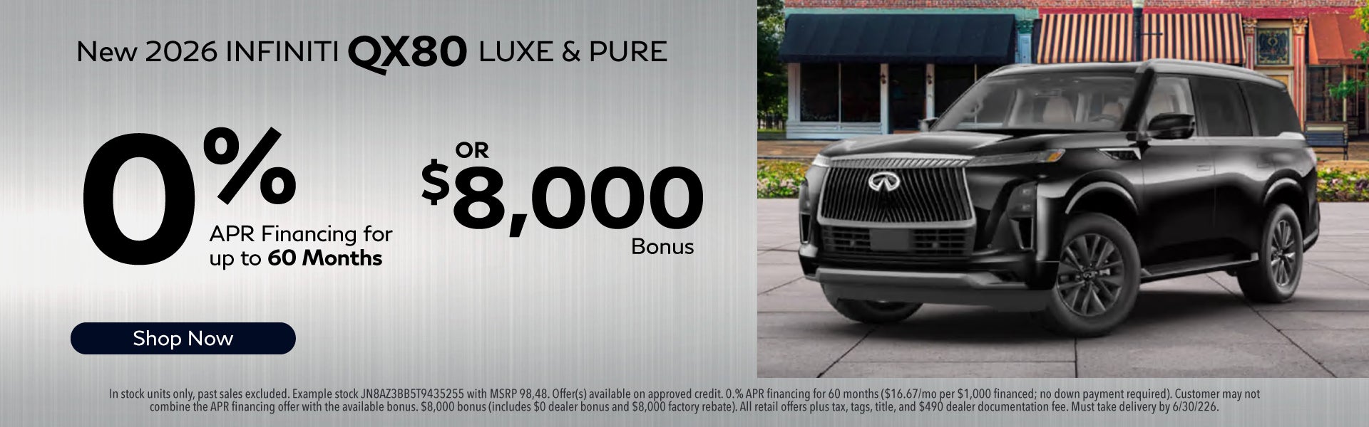 New 2026 Infiniti QX80 LUXE & PUR