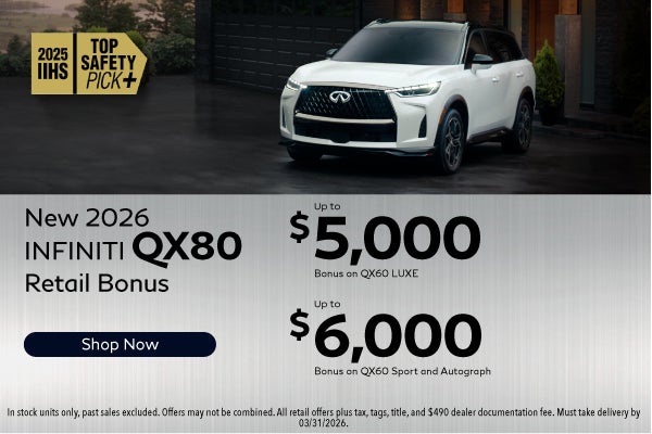 New 2026 INFINITI QX60 Retail Bonus