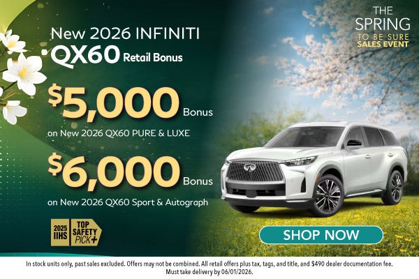 New 2027 INFINITI QX60 Retail Bonus