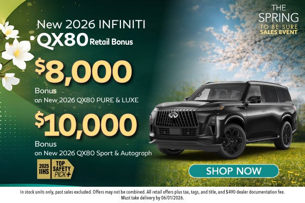 New 2026 INFINITI QX80 Retail Bonus