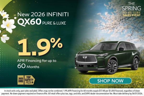 New 2026 INFINITI QX60 PURE & LUXE Models