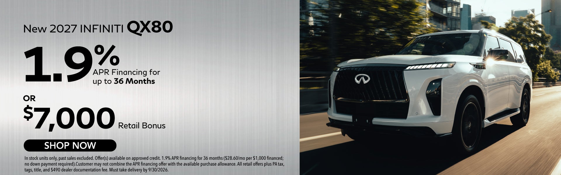 New 2026 INFINITI QX80